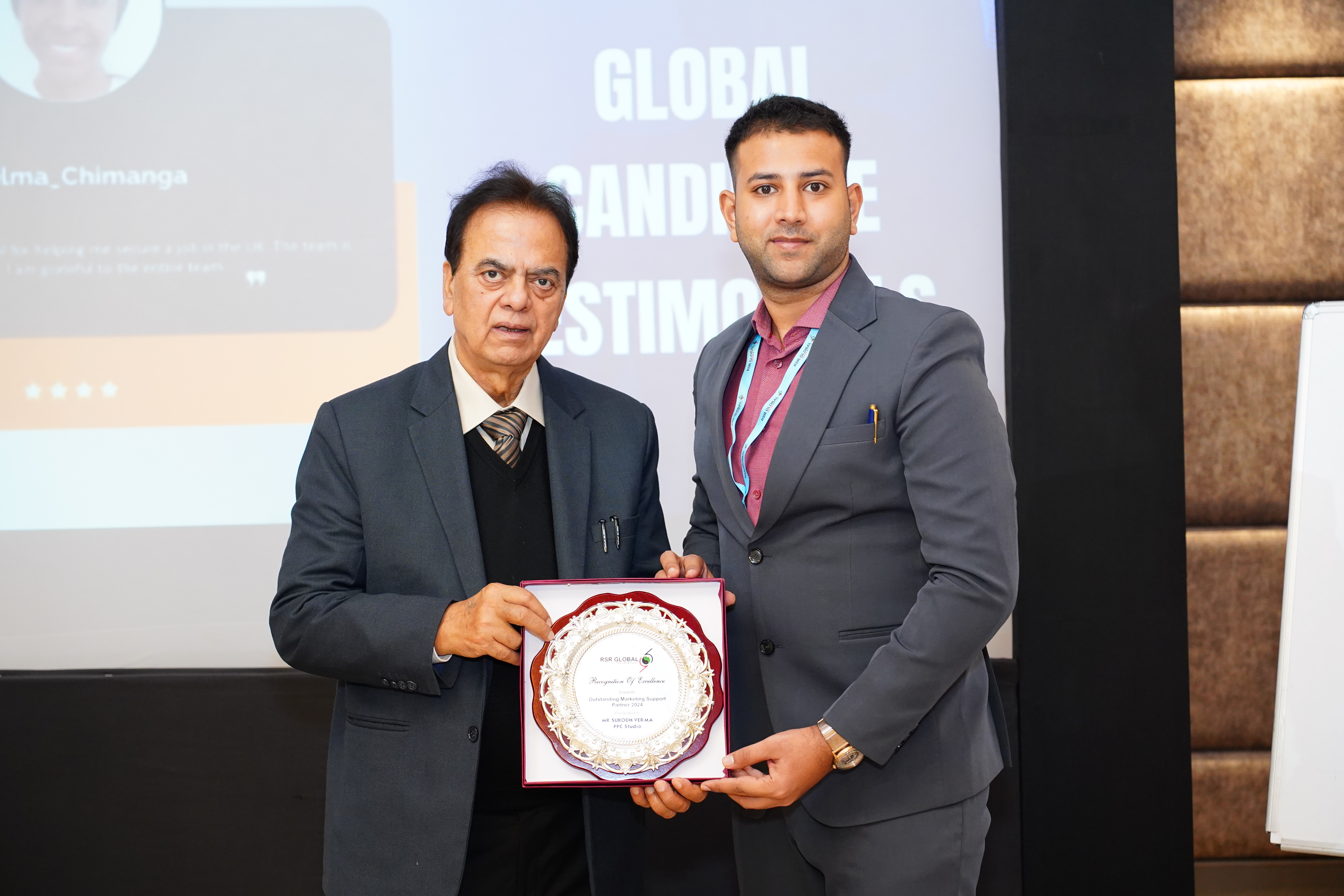 PPC Studio recognition moment with Mr. J.C. Chaudhary